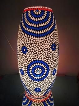 Blue vase lamp