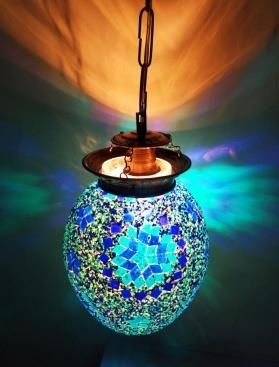 Blue pendant lamp
